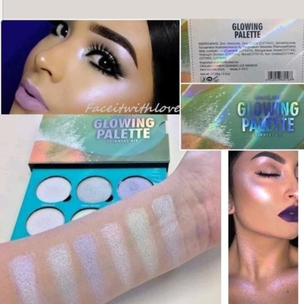 6 pc Wholesale GLOWING PALETTE Shimmer Kit